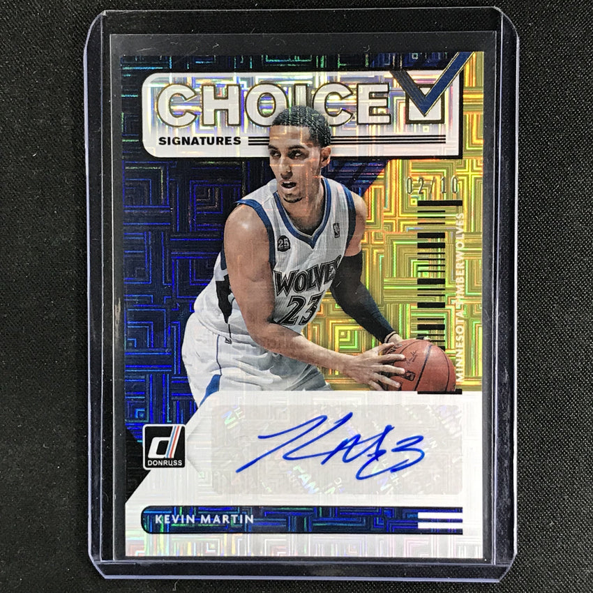 2020-21 Donruss KEVIN MARTIN Choice Signatures Auto Infinite Gold 2/10-Cherry Collectables