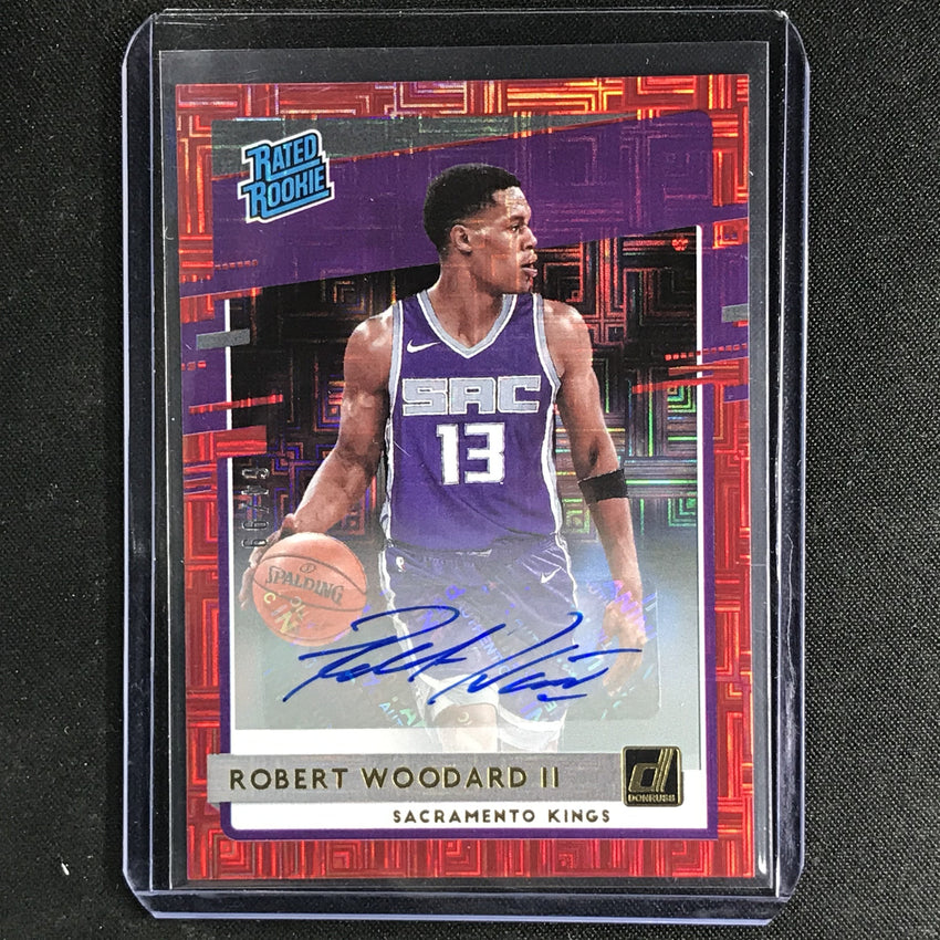 2020-21 Donruss ROBERT WOODARD II Choice Rated Rookie Auto Infinite Red 64/99-Cherry Collectables