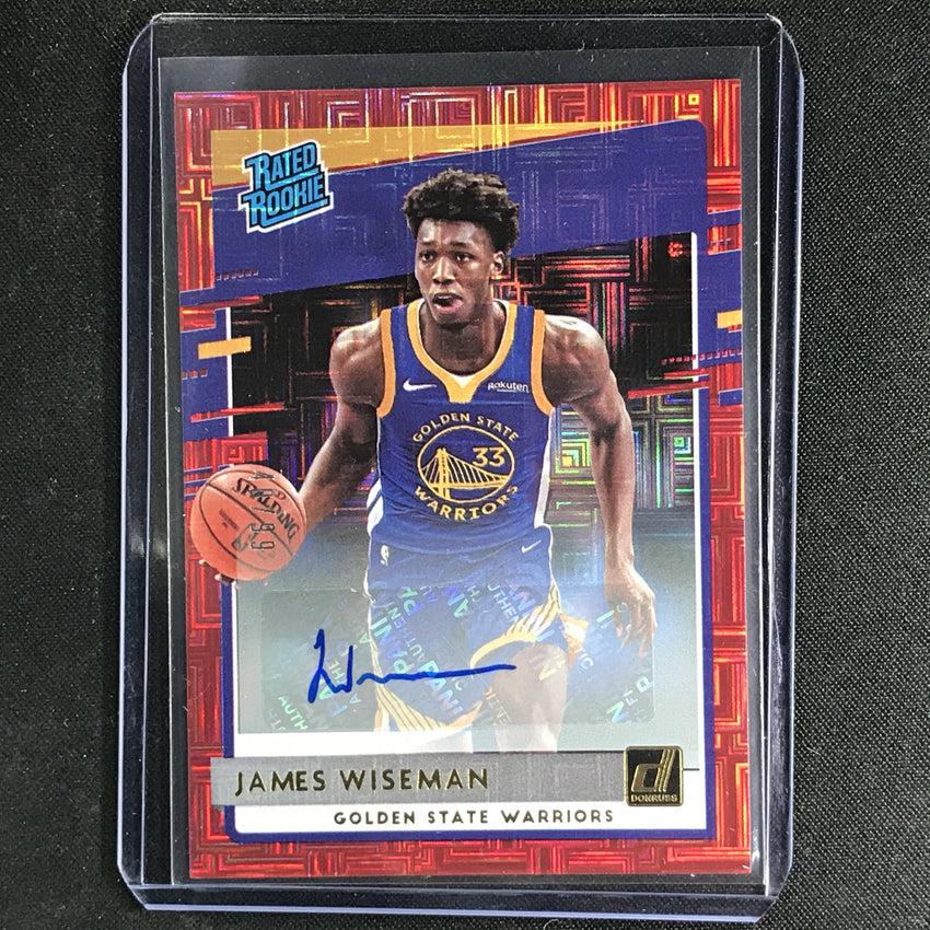 2020-21 Donruss JAMES WISEMAN Choice Rated Rookie Auto Infinite Red 40/99-Cherry Collectables