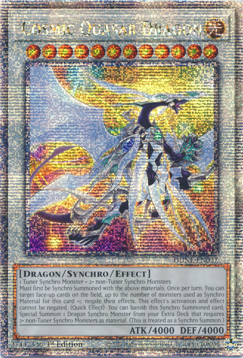 Cosmic Quasar Dragon - DUNE-EN037 - Quarter Century Secret Rare 1st Edition