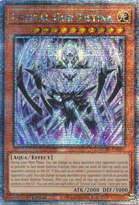 Crystal God Tistina - DUNE-EN089 - Quarter Century Secret Rare 1st Edition