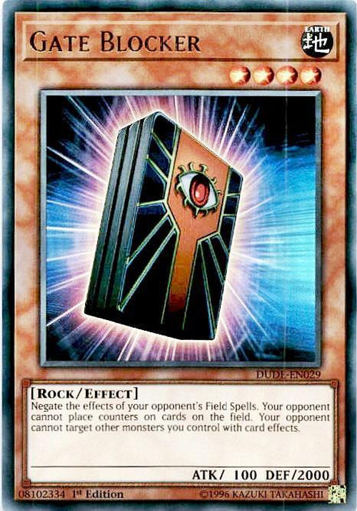 Gate Blocker - Dude-en029 - Ultra Rare Cherry Collectables Gate Blocker - Dude-en029 - Ultra Rare Cherry Collectables