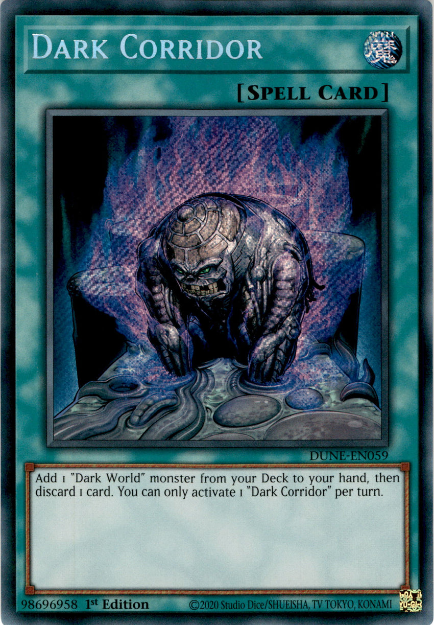 Dark Corridor - DUNE-EN059 - Secret Rare 1st Edition