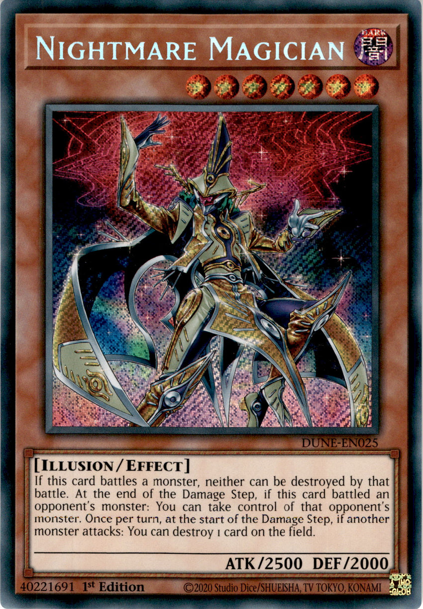 Nightmare Magician - DUNE-EN025 - Secret Rare 1st Edition