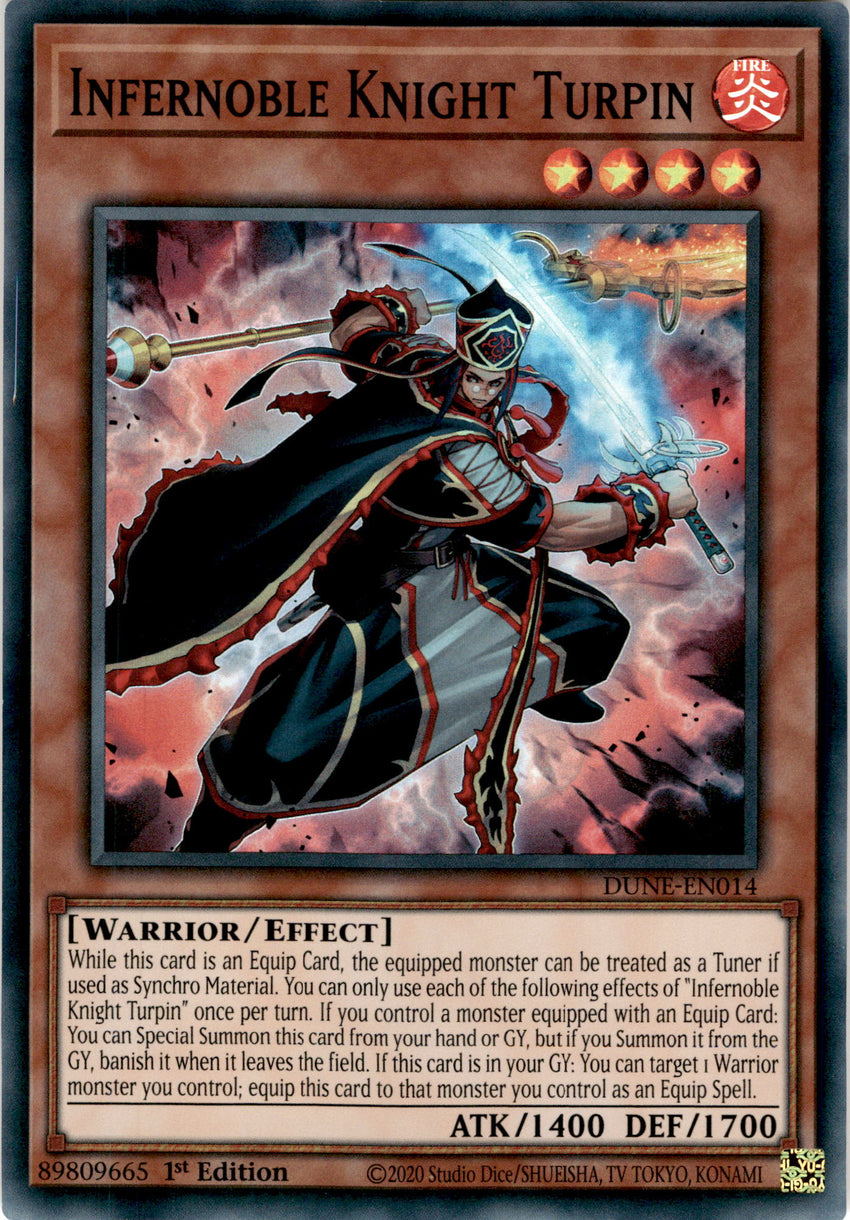 Infernoble Knight Turpin - DUNE-EN014 - Super Rare 1st Edition