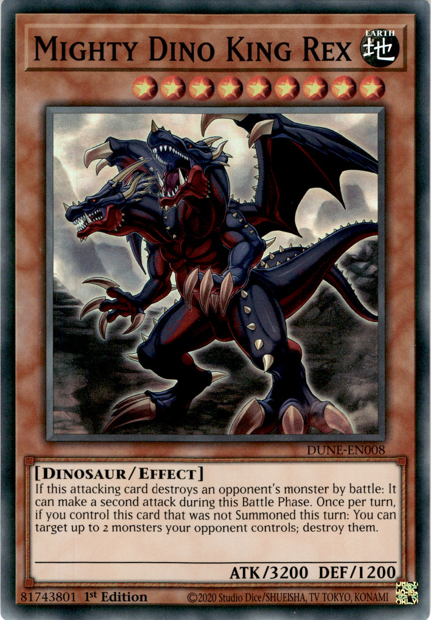 Mighty Dino King Rex - DUNE-EN008 - Super Rare 1st Edition