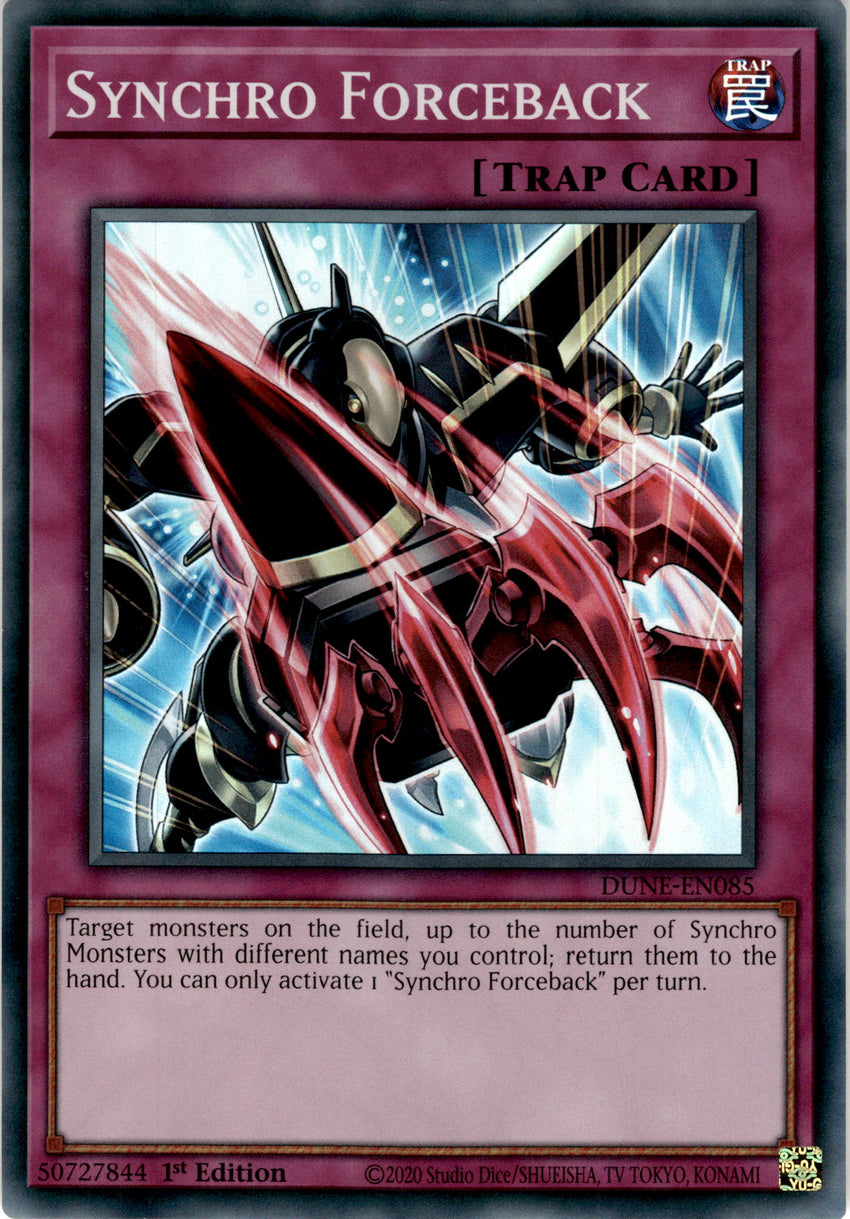Synchro Forceback - DUNE-EN085 - Super Rare 1st Edition