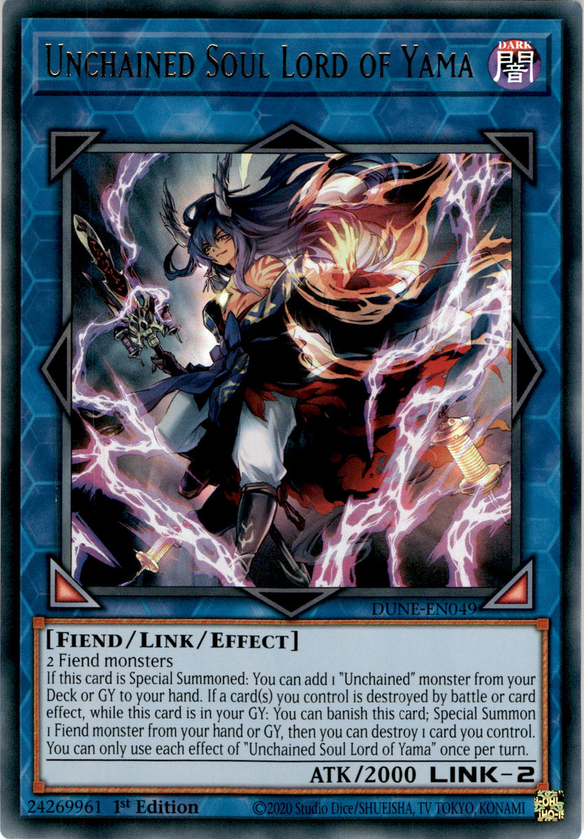 Unchained Soul Lord of Yama - DUNE-EN049 - Ultra Rare 1st Edition