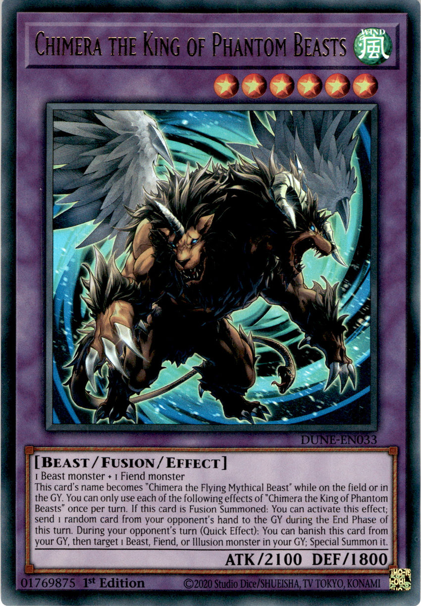 Chimera the King of Phantom Beasts - DUNE-EN033 - Ultra Rare 1st Edition