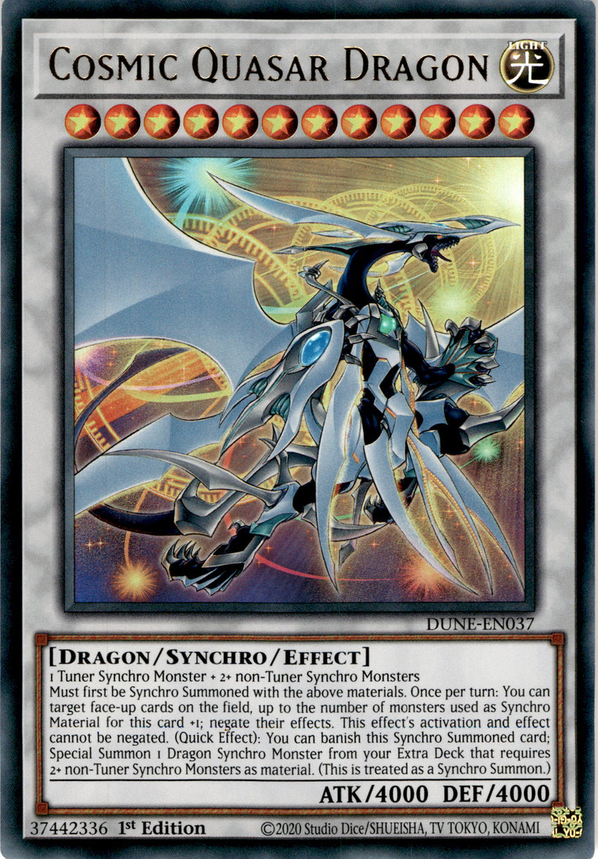 Cosmic Quasar Dragon - DUNE-EN037 - Ultra Rare 1st Edition