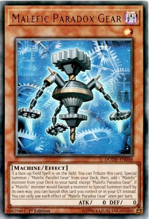 3x PLAYSET (3) Malefic Paradox Gear - DUOV-EN048 - Ultra Rare 1st Edition-Cherry Collectables