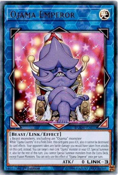 Ojama Emperor - DUOV-EN033 - Ultra Rare 1st Edition-Cherry Collectables