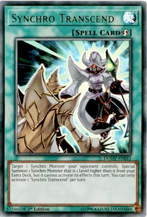 Synchro Transcend - Duov-en041 - Ultra Rare 1st Edition Cherry Collectables Synchro Transcend - Duov-en041 - Ultra Rare 1st Edition Cherry Collectables