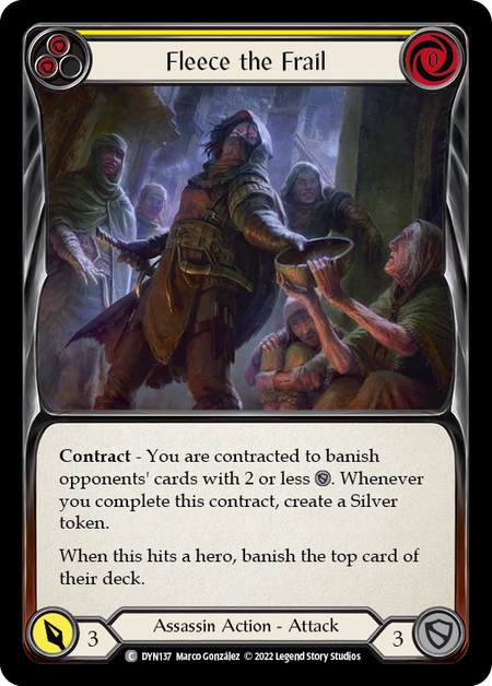 Fleece the Frail (Yellow) - DYN137 - Common Dynasty