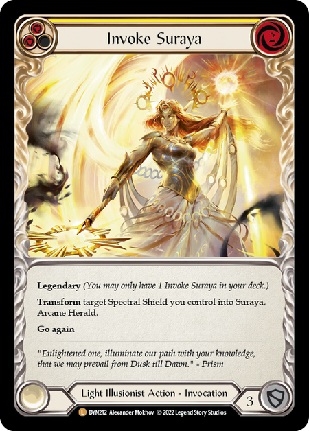Cold Foil Invoke Suraya // Suraya Archangel Of Knowledge - Dyn212 - Legendary Dynasty