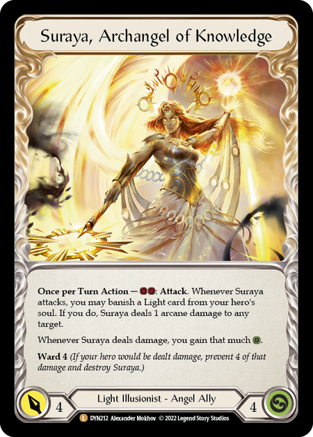 Rainbow Foil Invoke Suraya // Suraya Archangel Of Knowledge - Dyn212 - Legendary Dynasty