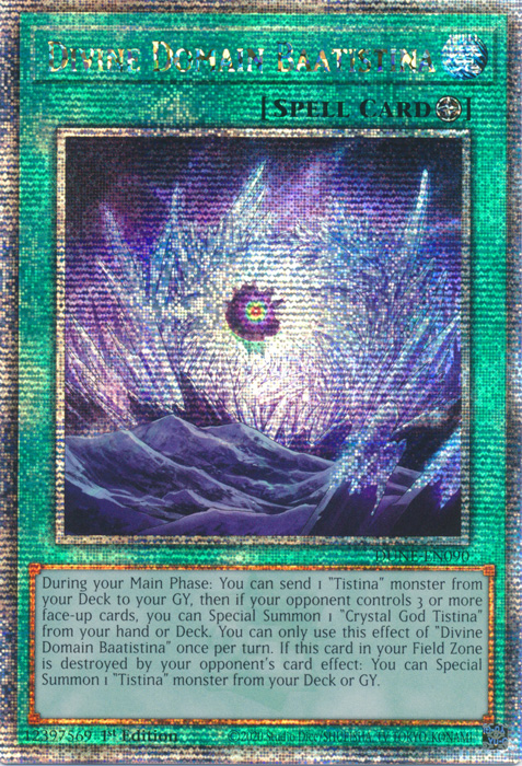 Divine Domain Baatistina - DUNE-EN090 - Quarter Century Secret Rare 1st Edition