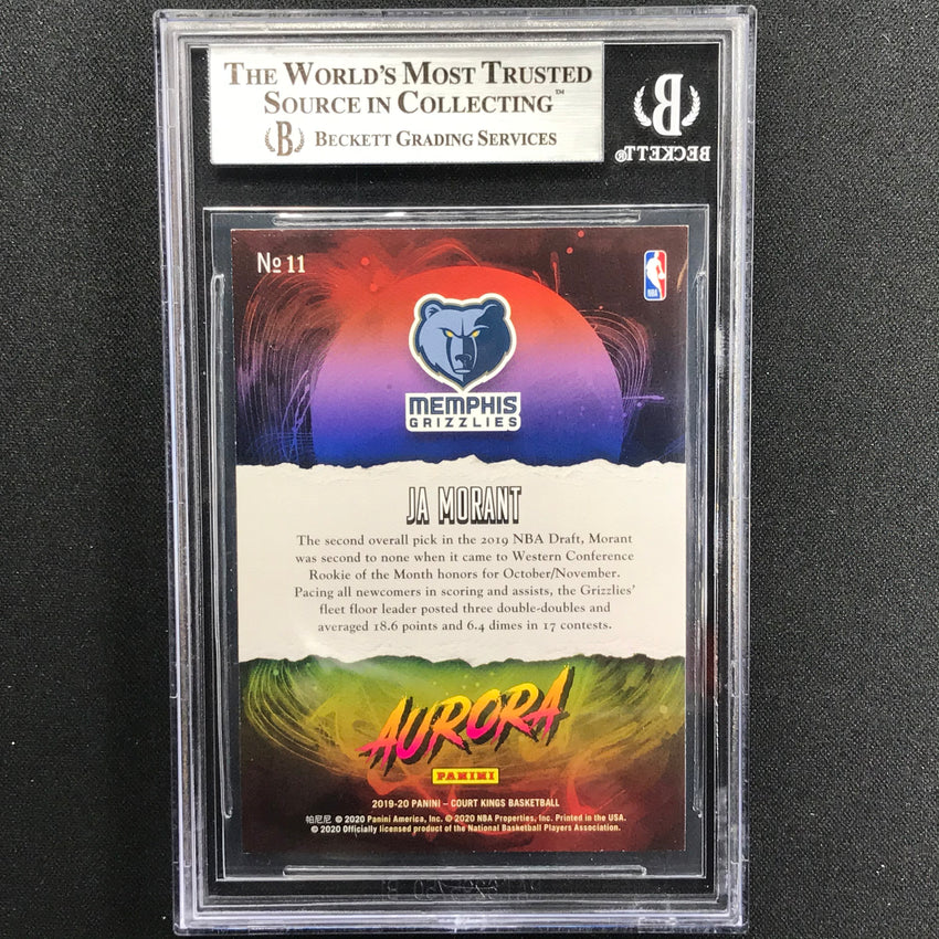 2019-20 Court Kings Ja Morant Aurora Rookie Sp No 11 BGS 9 015