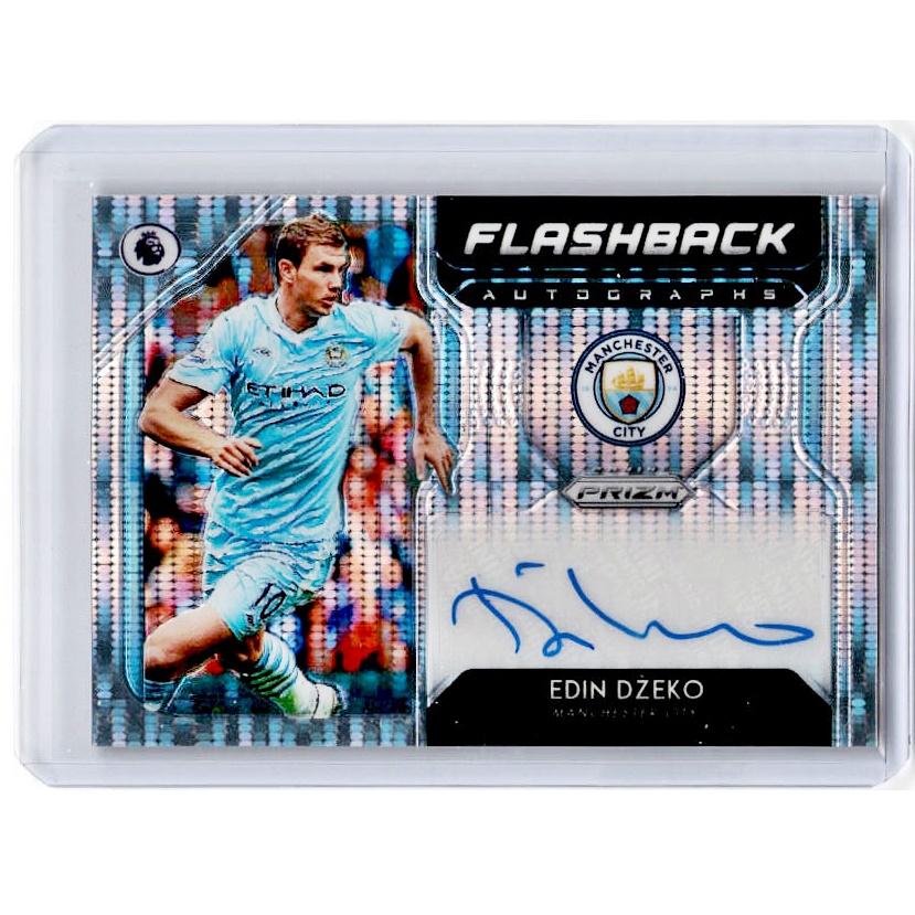 2019-20 Prizm EPL Breakaway Soccer EDIN DZEKO Flashback Auto 27/100-Cherry Collectables