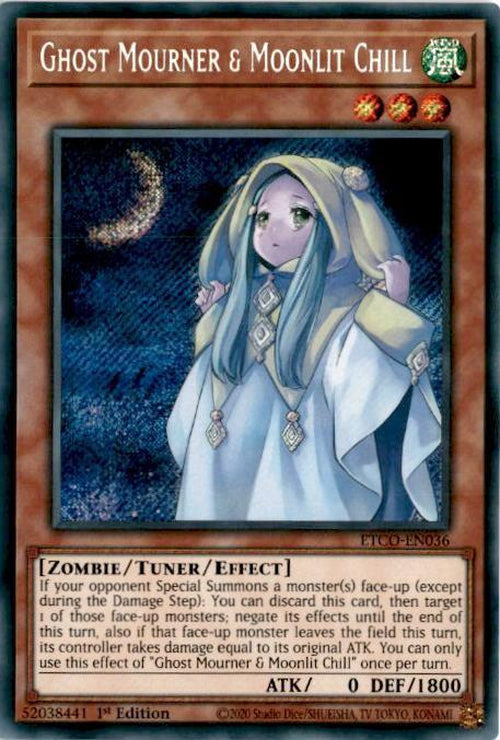 Ghost Mourner & Moonlit Chill - ETCO-EN036 - Secret Rare 1st Edition-Cherry Collectables