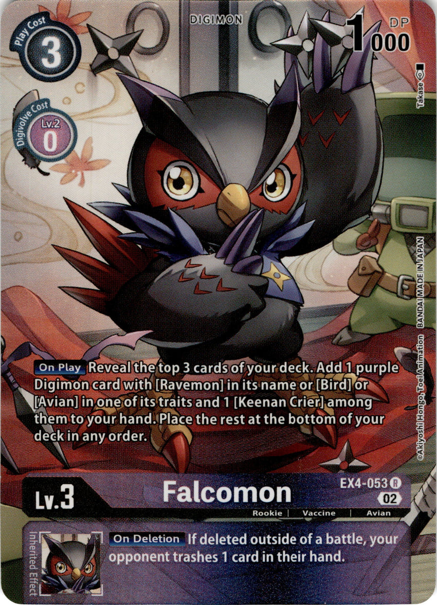 ALTERNATE ART Falcomon  EX4-053 R -  EX04 Alternative Being