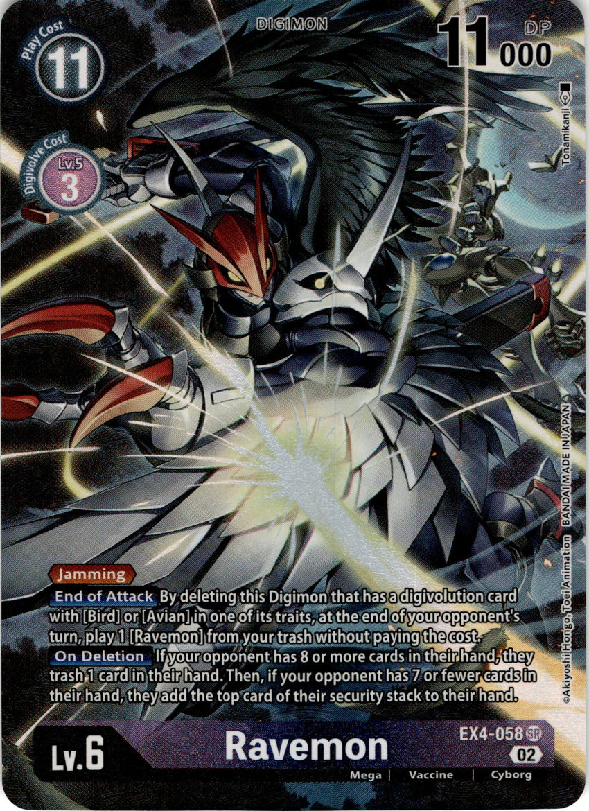 ALTERNATE ART Ravemon  EX4-058 SR -  EX04 Alternative Being