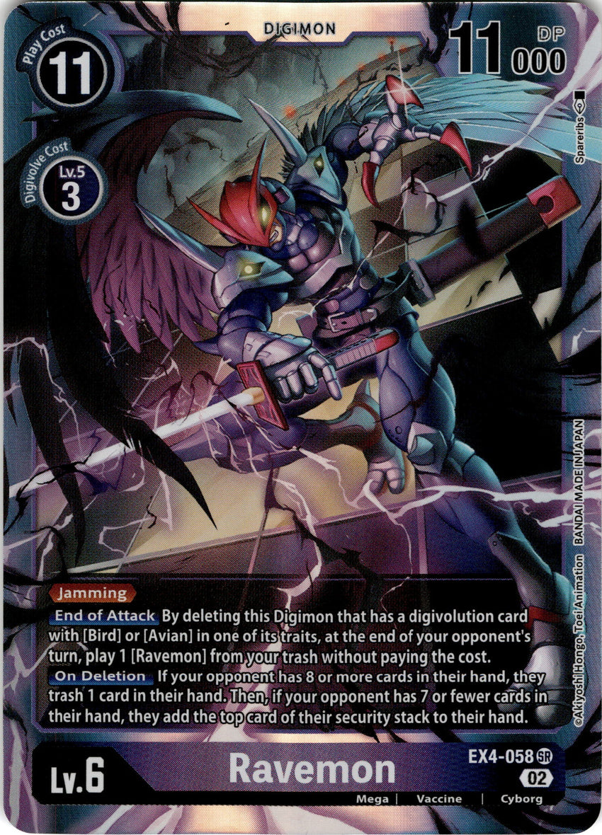 Ravemon EX4-058 - Super Rare EX04 Alternative Being