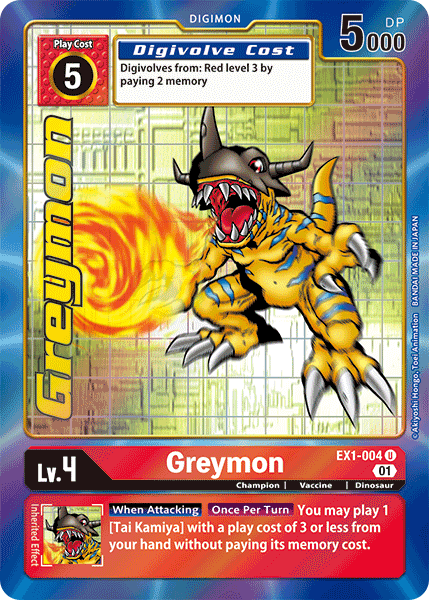 Alternate Art Greymon Ex1-004 - Ex01 Classic Collection