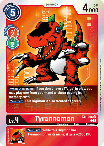 Tyrannomon (EX1-005) Rare -  Classic Collection