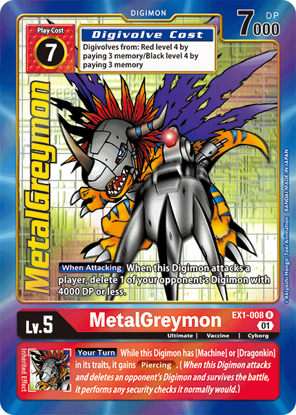 Alternate Art Metalgreymon Ex1-008 - Ex01 Classic Collection