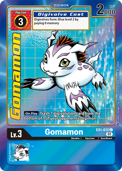 Alternate Art Gomamon Ex1-012 - Ex01 Classic Collection