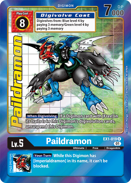 Alternate Art Paildramon Ex1-019 - Ex01 Classic Collection