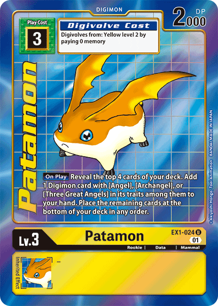 Alternate Art Patamon Ex1-024 - Ex01 Classic Collection