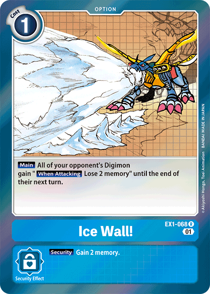 Ice Wall! (EX1-068) Rare -  Classic Collection