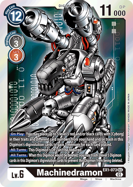 Machinedramon Ex1-073 Secret Rare - Ex01 Classic Collection