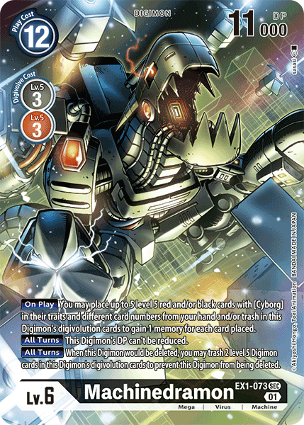 Alternate Art Machinedramon Ex1-073 - Ex01 Classic Collection