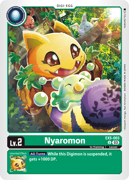 Plasyet 4 4x Nyaromon Ex5-003 - Uncommon Ex05 Animal Colosseum