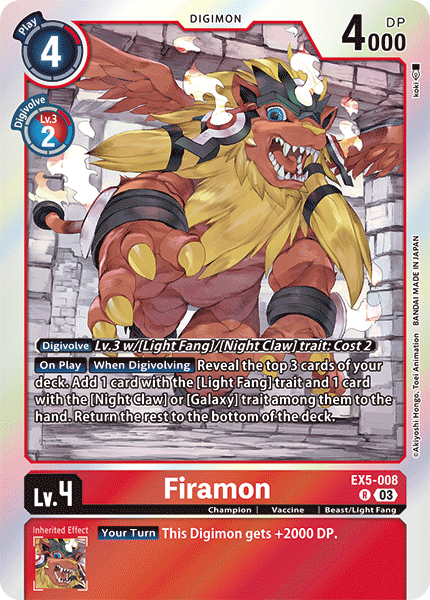 Firamon Ex5-008 - Rare Ex05 Animal Colosseum
