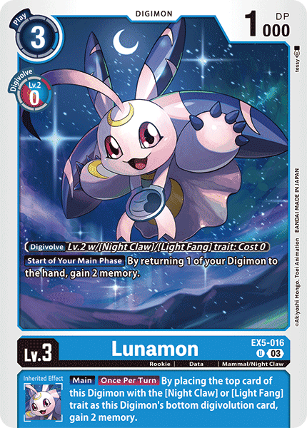 Plasyet 4 4x Lunamon Ex5-016 - Uncommon Ex05 Animal Colosseum
