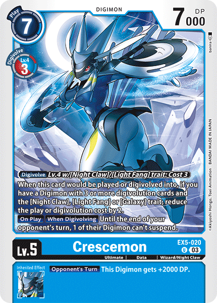 Plasyet 4 4x Crescemon Ex5-020 - Uncommon Ex05 Animal Colosseum