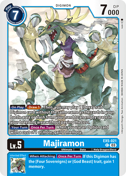 Plasyet 4 4x Majiramon Ex5-021 - Common Ex05 Animal Colosseum
