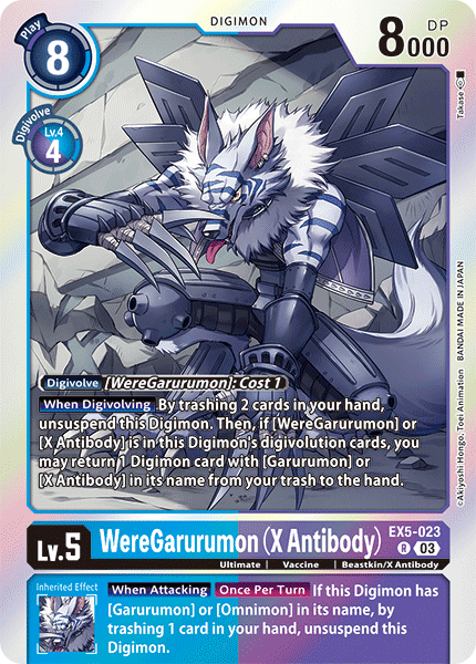 Weregarurumon X Antibody Ex5-023 - Rare Ex05 Animal Colosseum