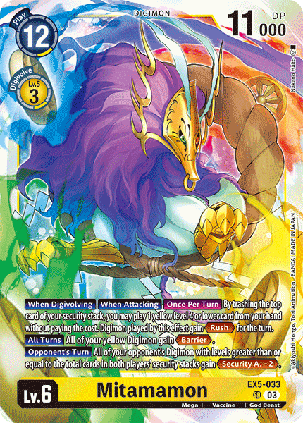 Mitamamon EX5-033 - Super Rare EX05 Animal Colosseum