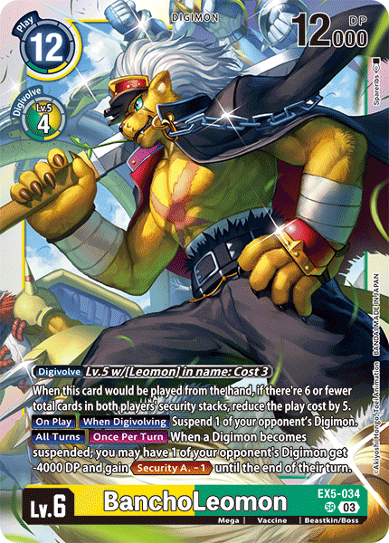 Bancholeomon EX5-034 - Super Rare EX05 Animal Colosseum