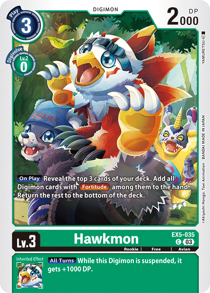 Plasyet 4 4x Hawkmon Ex5-035 - Common Ex05 Animal Colosseum