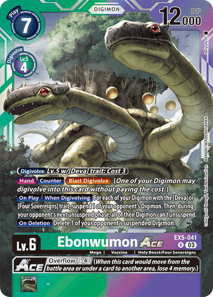 Ebonwumon Ace Ex5-041 - Rare Ex05 Animal Colosseum