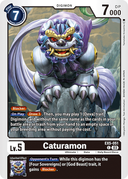 Plasyet 4 4x Caturamon Ex5-051 - Common Ex05 Animal Colosseum