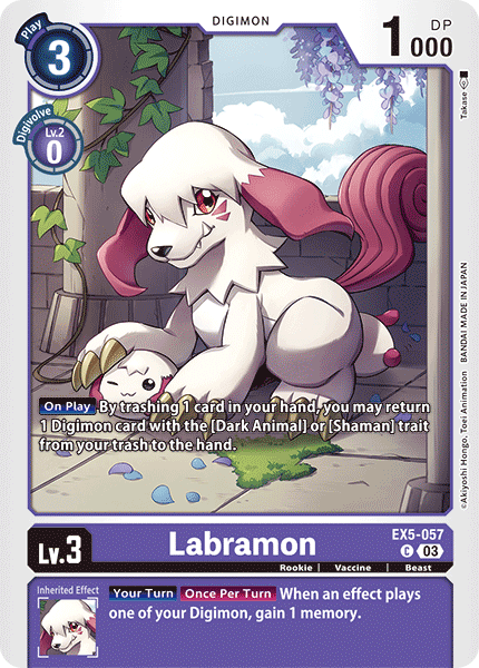 Plasyet 4 4x Labramon Ex5-057 - Common Ex05 Animal Colosseum