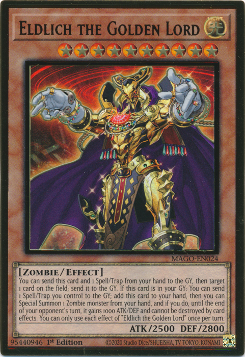 Eldlich the Golden Lord - MAGO-EN024 - Premium Gold Rare 1st Edition-Cherry Collectables