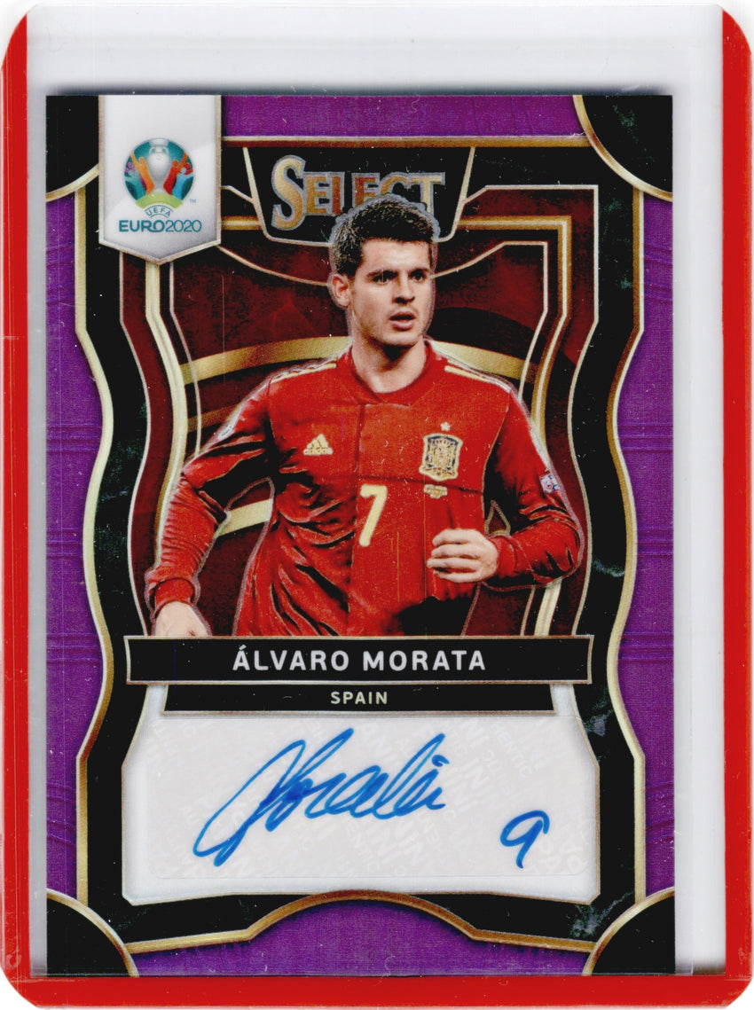 2020 Select UEFA Euro ALVARO MORATA Signatures Auto Purple 69/75-Cherry Collectables